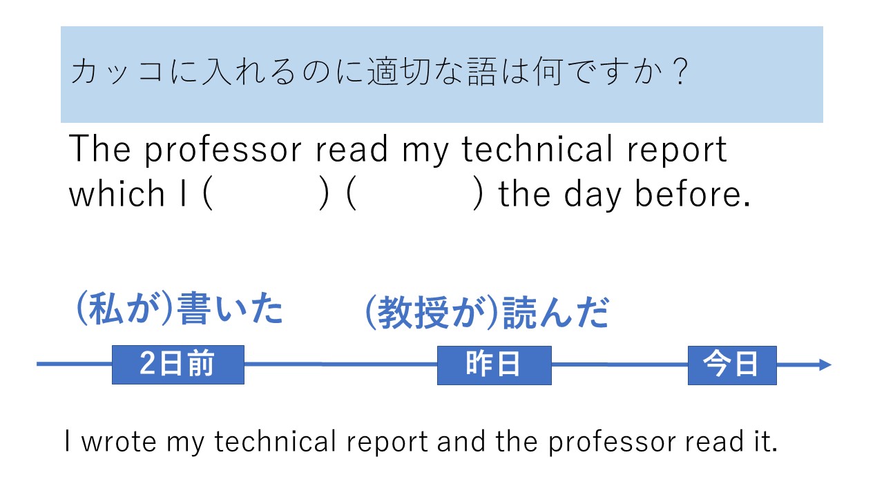 高校の英文法】 時制は数直線を書いてちゃんと理解して欲しい | 大学受験のSeras学院（セラス学院）茨木市の高校生専門塾・予備校